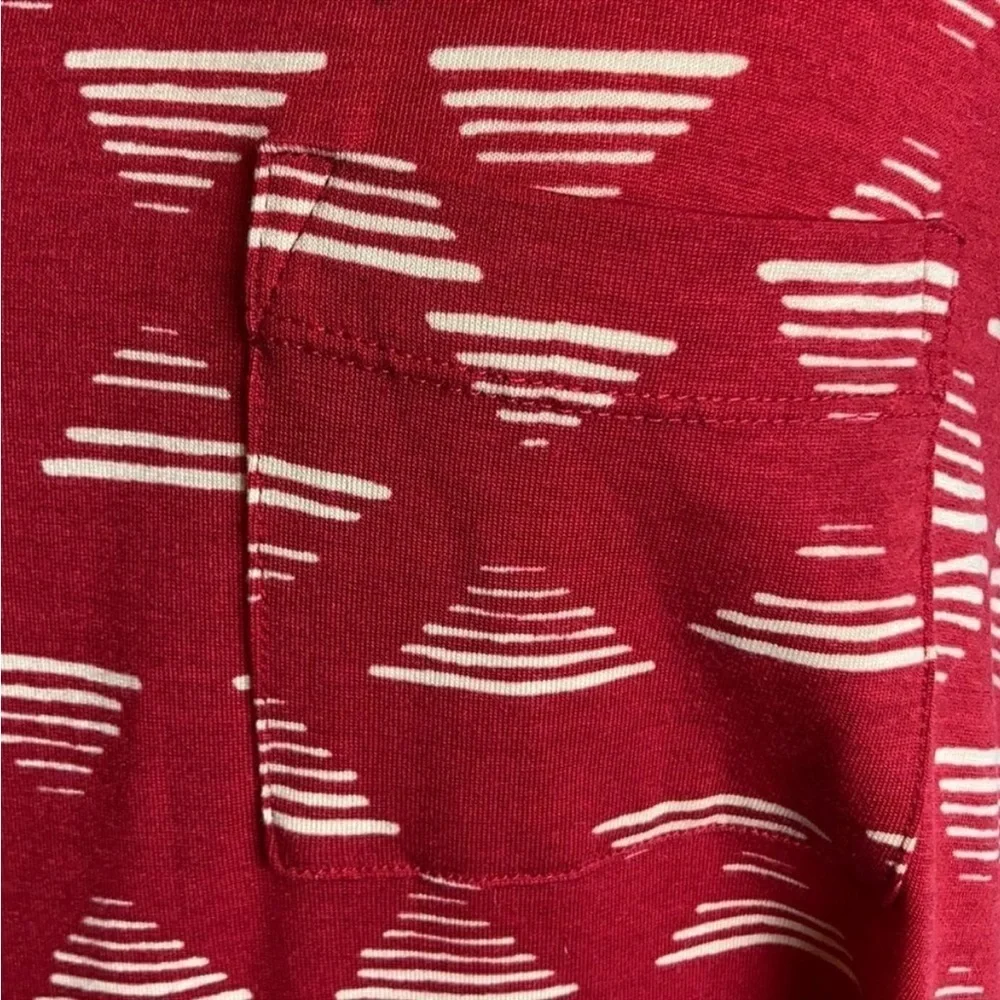LuLaRoe Red Triangle Pattern Carly Dress